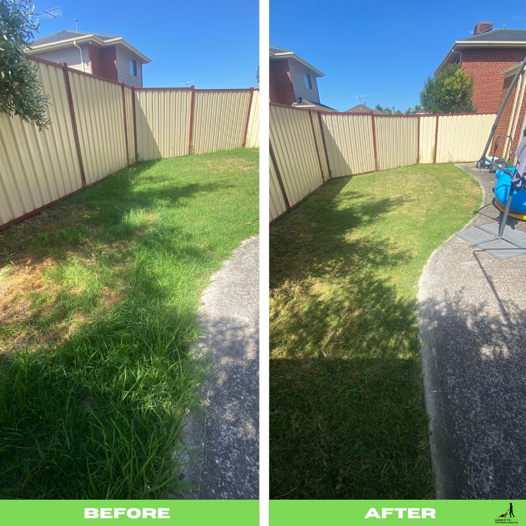 Before and After Lawn Mowing by Leave It To Luke Melbourne